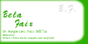 bela faix business card